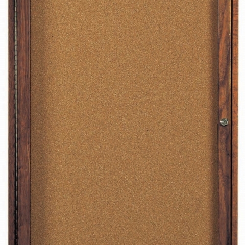 Aarco Products Inc WBC4836R Red Oak Enclosed Bulletin Board