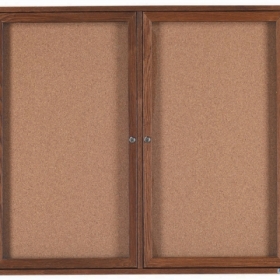 Aarco Products Inc WBC4860R Red Oak Enclosed Bulletin Board