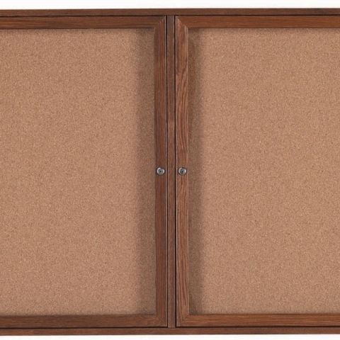 Aarco Products Inc WBC4872R Red Oak Enclosed Bulletin Board