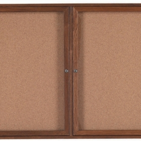 Aarco Products Inc WBC4872R Red Oak Enclosed Bulletin Board