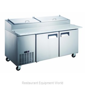 Admiral Craft GRPZ-2D Refrigerated Counter, Pizza Prep Table