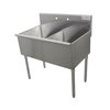 Fregadero, (2) Dos Tarjas/Compartimientos
 <br><span class=fgrey12>(Advance Tabco 4-2-36-X Sink, (2) Two Compartment)</span>