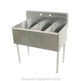 Advance Tabco 4-3-54 Sink, (3) Three Compartment