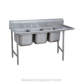 Advance Tabco 9-23-60-24R Sink, (3) Three Compartment