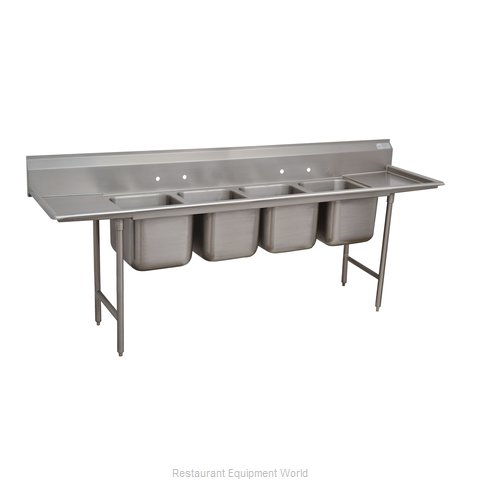 Advance Tabco 9-24-80-18RL Sink, (4) Four Compartment