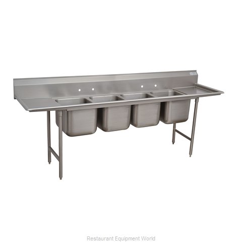 Advance Tabco 9-24-80-24RL Sink, (4) Four Compartment (Magnified)