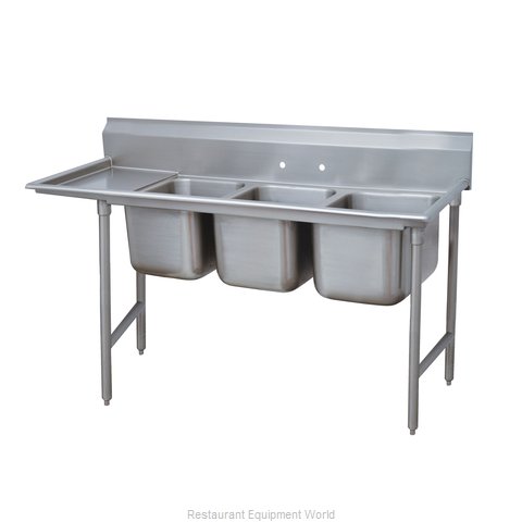 Advance Tabco 9-3-54-36L Sink, (3) Three Compartment (Magnified)