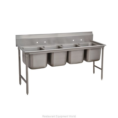 Advance Tabco 9-4-72 Sink, (4) Four Compartment