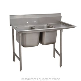 Advance Tabco 9-42-48-36R Sink, (2) Two Compartment