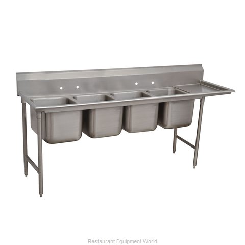 Advance Tabco 9-64-72-18R Sink, (4) Four Compartment