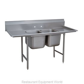 Advance Tabco 93-82-40-36RL Sink, (2) Two Compartment