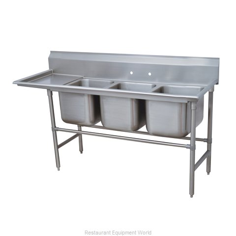 Advance Tabco 94-23-60-18L Sink, (3) Three Compartment