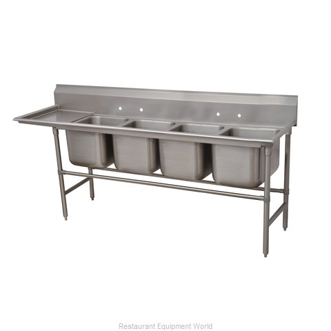 Advance Tabco 94-64-72-18L Sink, (4) Four Compartment