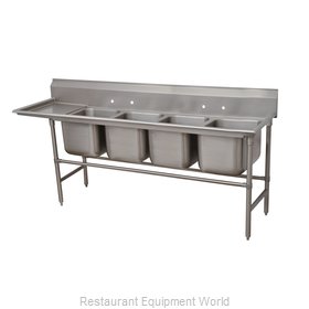 Advance Tabco 94-64-72-18L Sink, (4) Four Compartment