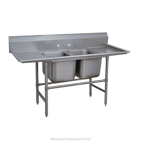 Advance Tabco 94-82-40-24RL Sink, (2) Two Compartment