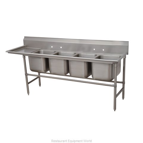 Advance Tabco 94-84-80-36L Sink, (4) Four Compartment (Magnified)