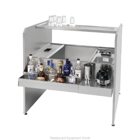 Advance Tabco CR-44X36SP-7-L Underbar Ice Bin/Cocktail Station, Pass-Thru Combo (Magnified)