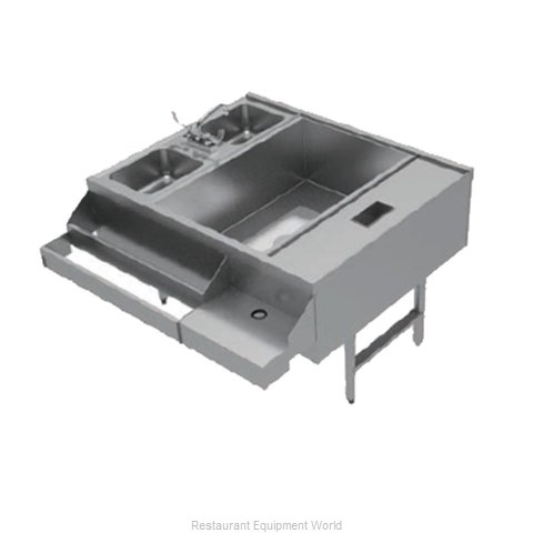 Advance Tabco CR-44X36SP-7-R Underbar Ice Bin/Cocktail Station, Pass-Thru Combo (Magnified)