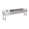 Advance Tabco CRC-73C-L Underbar Ice Bin/Cocktail Station, Sink Combo