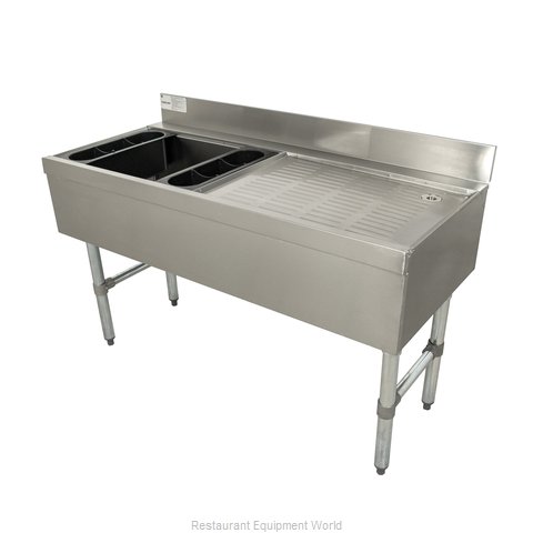 Advance Tabco CRW-4L Underbar Ice Bin/Cocktail Station, Drainboard