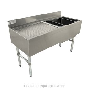 Advance Tabco CRW-4R-7 Underbar Ice Bin/Cocktail Station, Drainboard