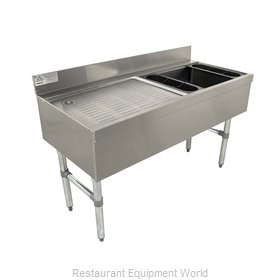 Advance Tabco CRW-4R Underbar Ice Bin/Cocktail Station, Drainboard