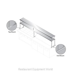 Advance Tabco CU-18-108-2 Overshelf, Table-Mounted