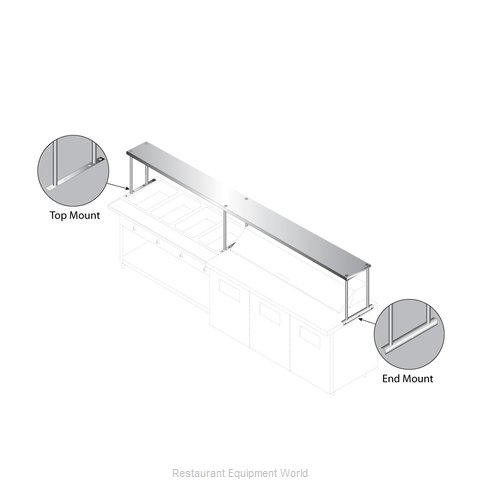 Advance Tabco CU-18-108 Overshelf, Table-Mounted