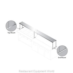 Advance Tabco CU-18-108 Overshelf, Table-Mounted