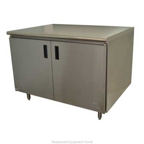 Advance Tabco EHB-SS-304M Work Table, Cabinet Base Hinged Doors (Magnified)