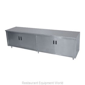 Advance Tabco EHB-SS-308M-X Work Table, Cabinet Base Hinged Doors
