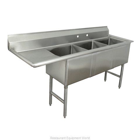 Advance Tabco FC-3-1824-24L Sink, (3) Three Compartment