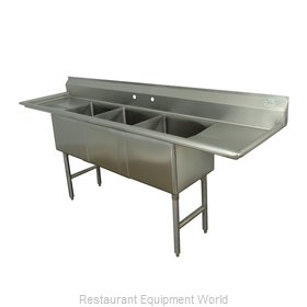 Advance Tabco FC-3-2030-20RL Sink, (3) Three Compartment