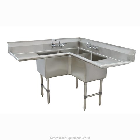 Advance Tabco FC-K6-18D-X Sink, (3) Three Compartment