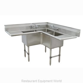 Advance Tabco FC-K6-18D Sink, (3) Three Compartment