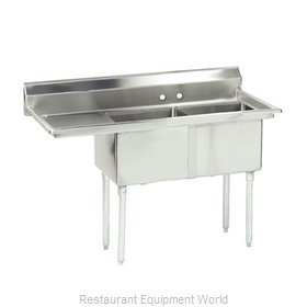 Advance Tabco FE-2-1812-18L-X Sink, (2) Two Compartment