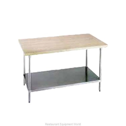 Advance Tabco H2G-247 Work Table, Wood Top (Magnified)
