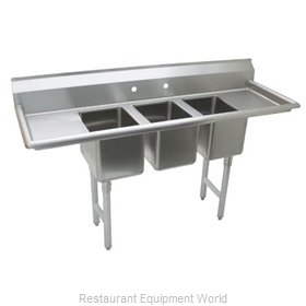 Advance Tabco K7-CS-22 Sink, (3) Three Compartment