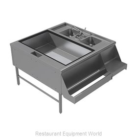 Advance Tabco PR-42X42-10-L Underbar Ice Bin/Cocktail Station, Pass-Thru Combo