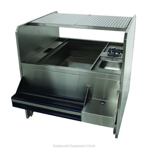 Advance Tabco PR-44X42SP-10-L Underbar Ice Bin/Cocktail Station, Pass-Thru Combo