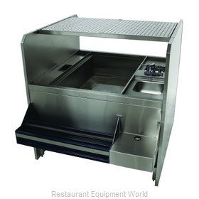 Advance Tabco PR-44X42SP-10-L Underbar Ice Bin/Cocktail Station, Pass-Thru Combo