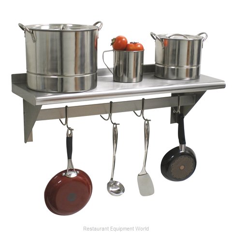 Advance Tabco PS-15-132 Overshelf, Wall-Mounted With Pot Rack (Magnified)