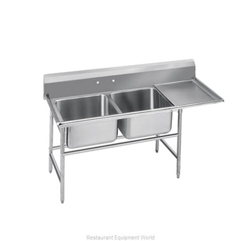 Advance Tabco T9-2-36-18R-X Sink 2 Two Compartment