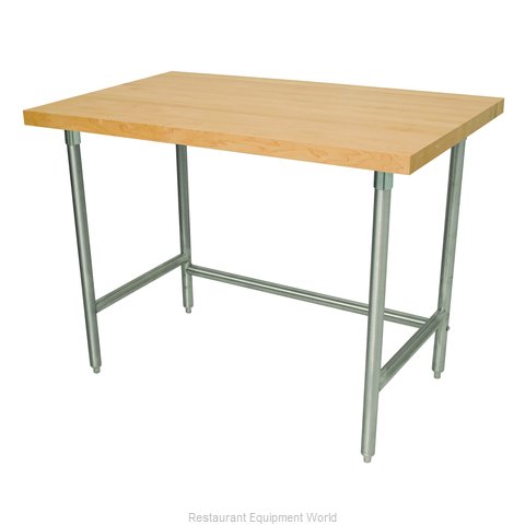 Advance Tabco TH2S-247 Work Table, Wood Top (Magnified)