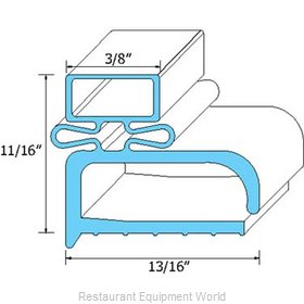 All Points 74-1036 Refrigerator, Door Gasket