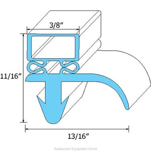 All Points 74-1160 Refrigerator, Door Gasket