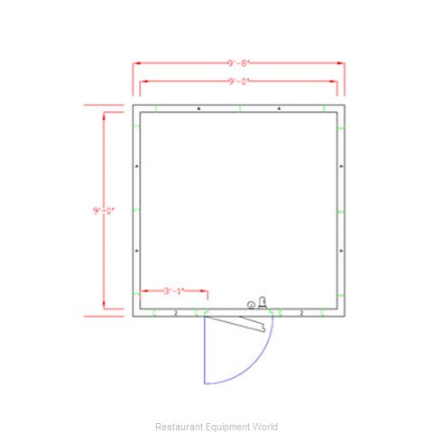 American Panel Corporation 10X10C-I Walk In Cooler, Modular, Self-Contained