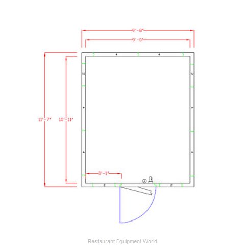 American Panel Corporation 10X12C-I Walk In Cooler, Modular, Self-Contained