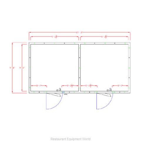 American Panel Corporation 10X20-I Walk In Combination Cooler Freezer, Self-Cont