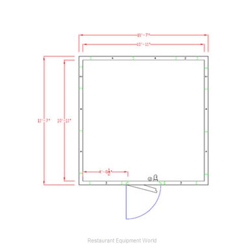 American Panel Corporation 12X12C-I Walk In Cooler, Modular, Self-Contained